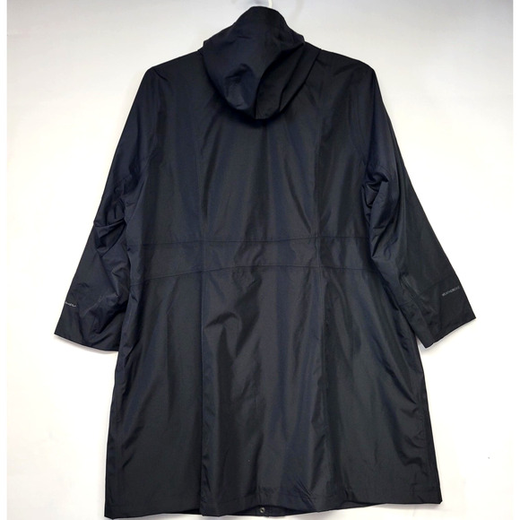 Eddie Bauer Trench Coat Womens 3X Black Girl On The Go Waterproof Hooded New - Picture 16 of 16